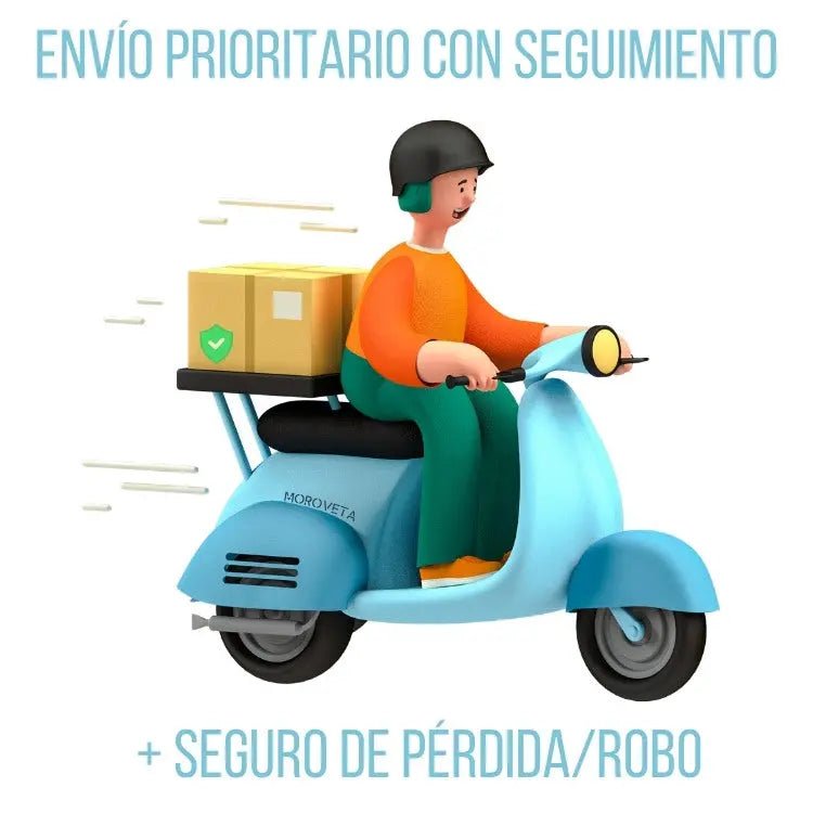 Envío prioritario con seguimiento + seguro de pérdida/robo - Moroveta